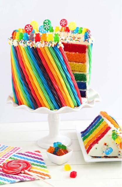 cute rainbow cake