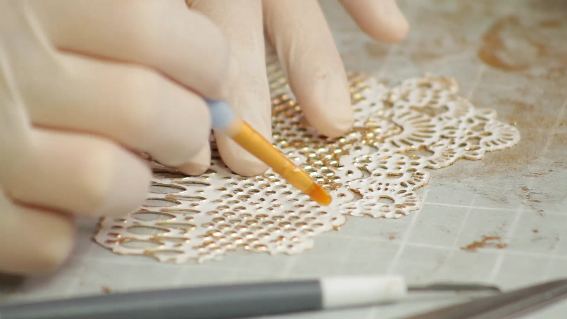 Simply Perfect Edible Lace Using a Cake Lace Mat