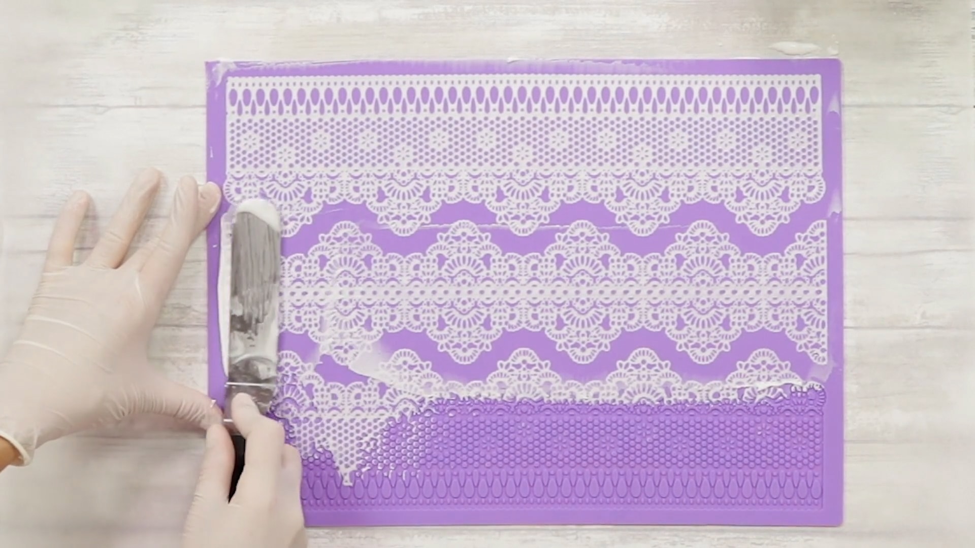 Simply Perfect Edible Lace Using a Cake Lace Mat