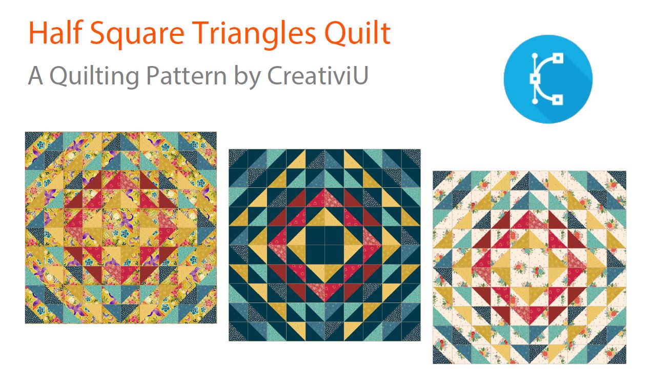 3 Half Square Triangle Quilts - Free Pattern