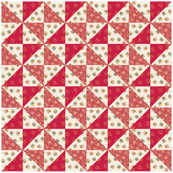 Pinwheel Quilt Blocks forming a quilt